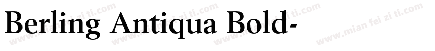 Berling Antiqua Bold字体转换